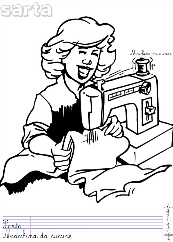 coloriage couturiere 1